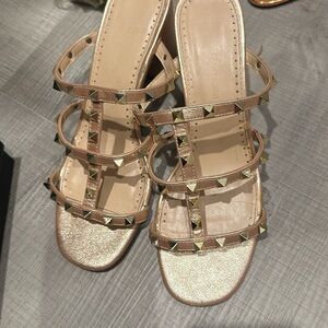 Cute studded sandals with heel